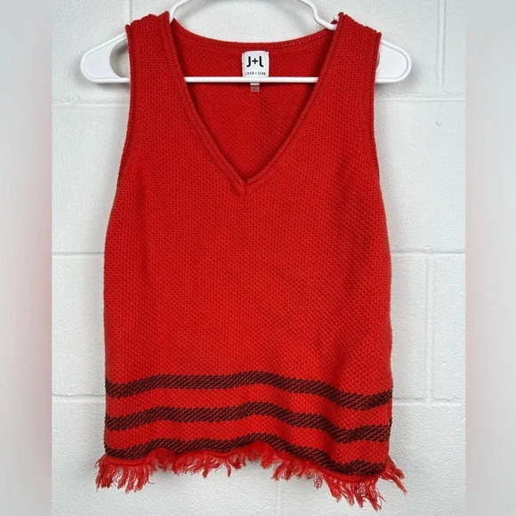 John & Jenn Orange Crochet Sleeveless size XS - Picture 2 of 5